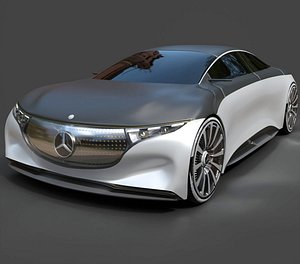 Mercedes-Benz Vision EQS Concept - High-Poly Electric Show Car 3D model