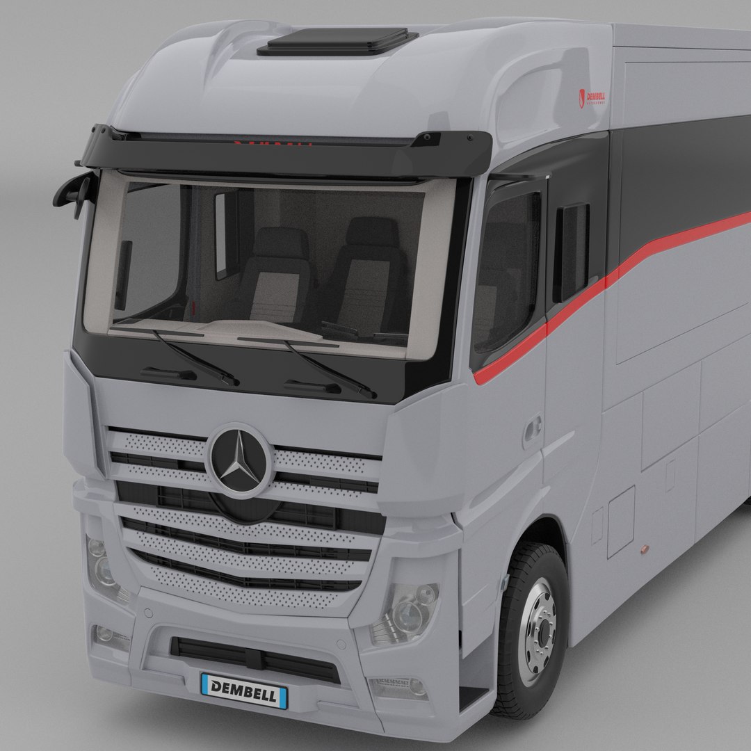 3D Dembell Motorhome Model M Grey Color Class A Mercedes-Benz Actros ...