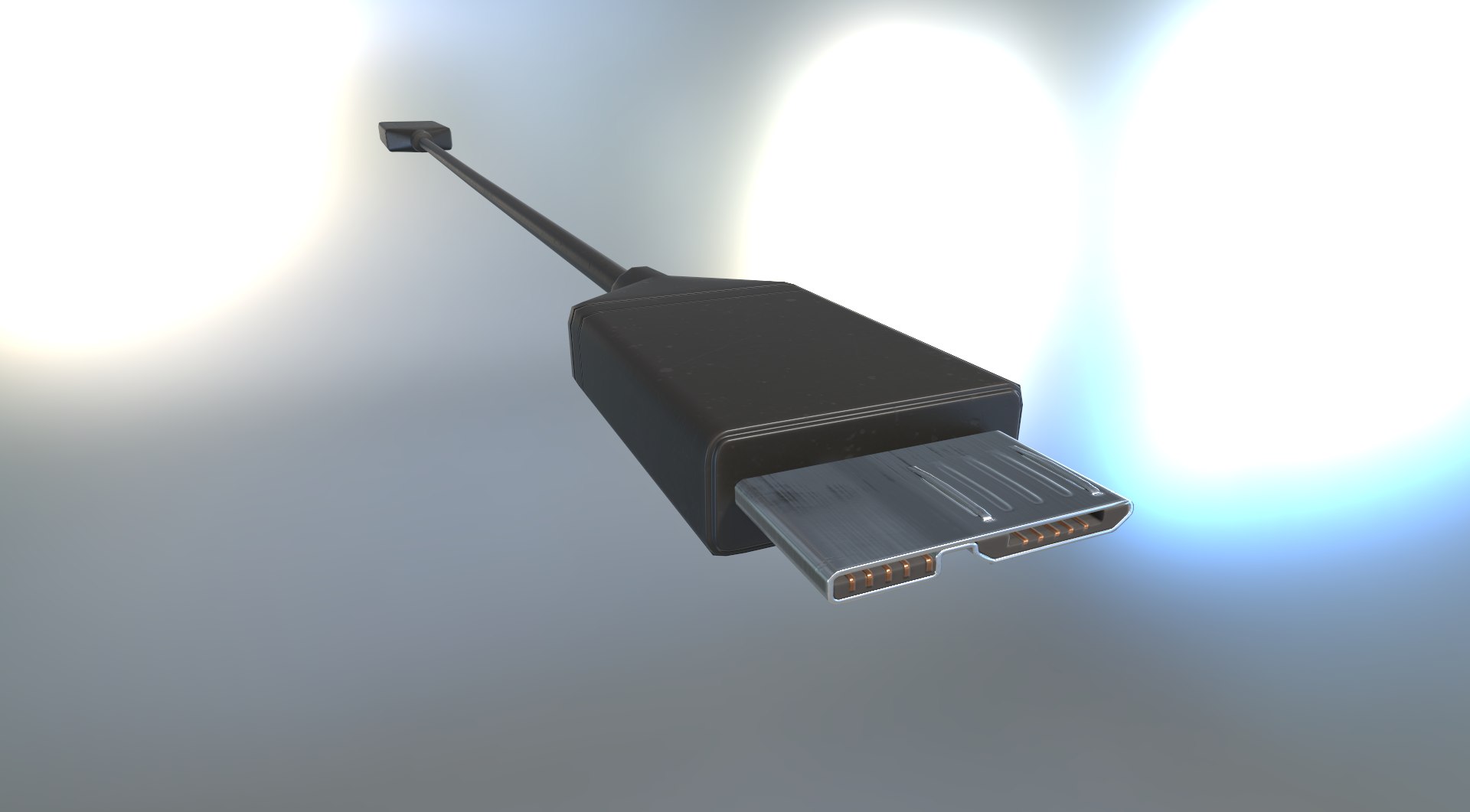 3d External Hdd Usb Cable Model