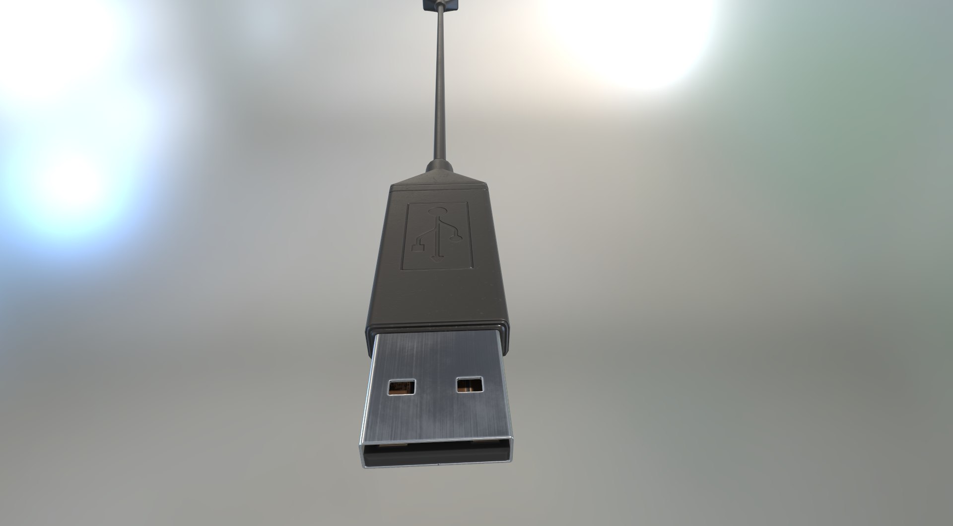 3d external hdd usb cable model