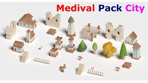 Medival Pack City Low-poly 3D model