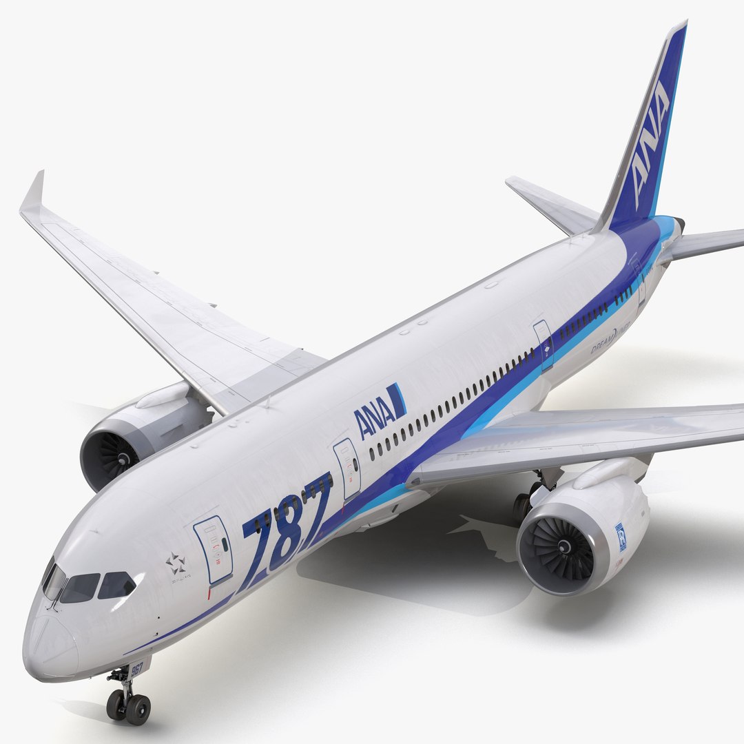Boeing 787-3 All Nippon Airways 3D model preview