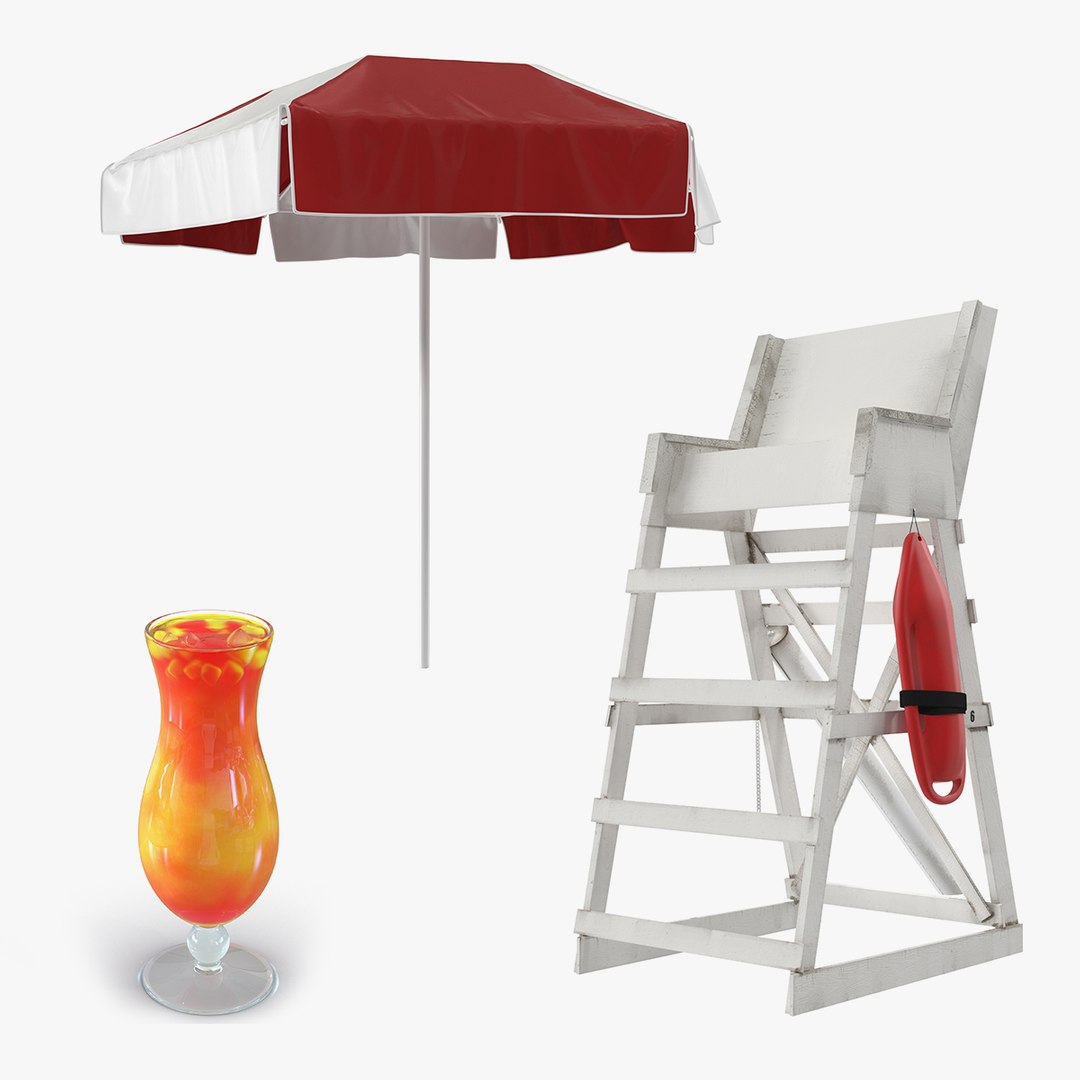 Beach Collection 3D model preview