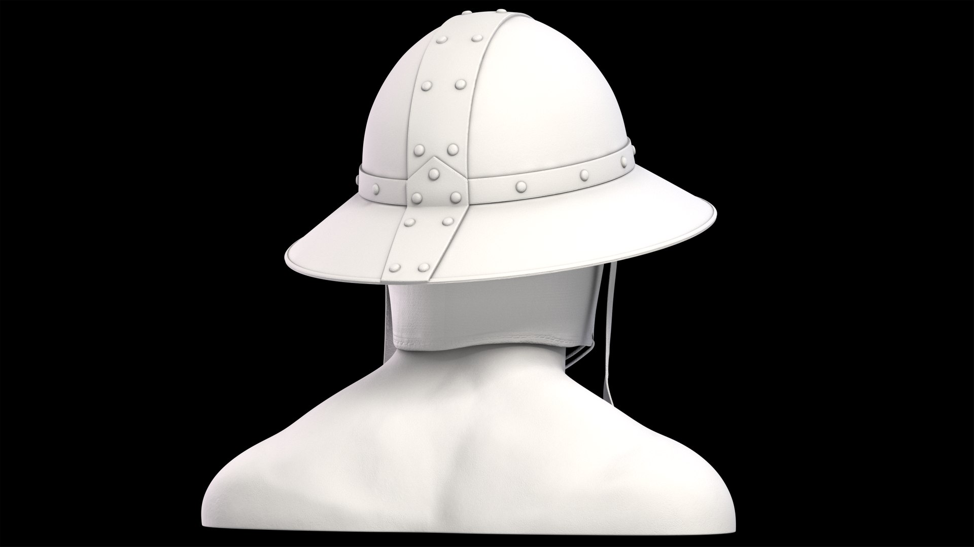 3d Model Kettle Hat Medieval Helmets 8797