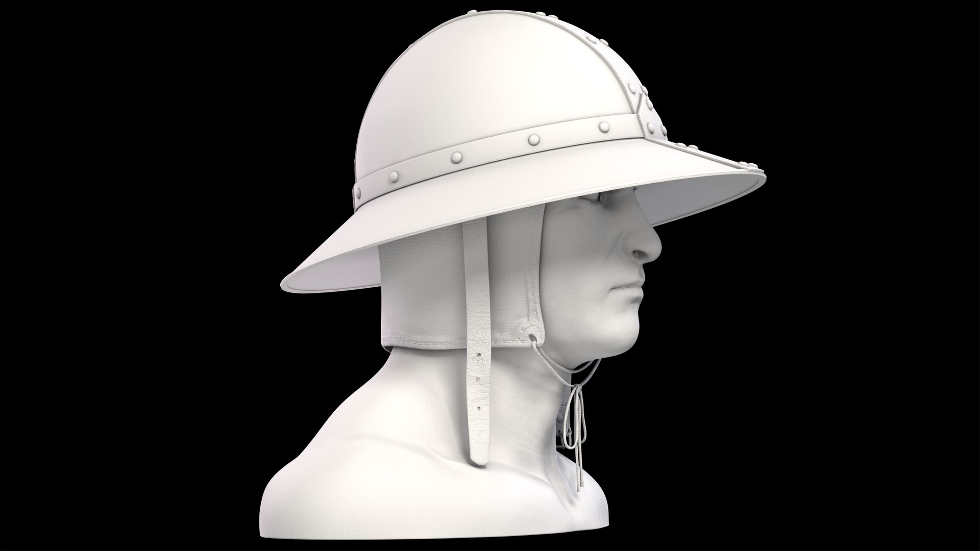 3d Model Kettle Hat Medieval Helmets 9886