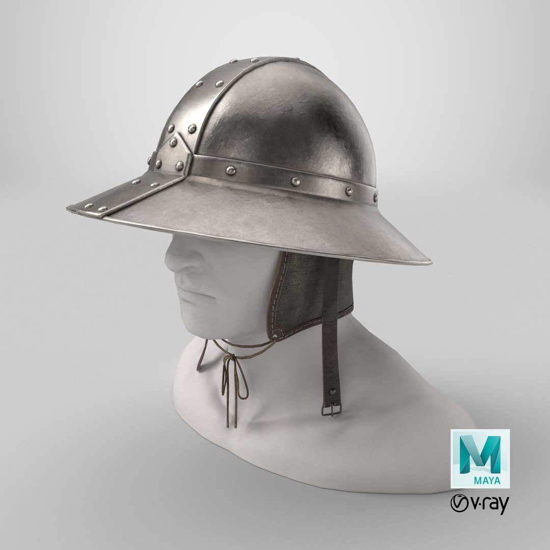 3d model kettle hat medieval helmets https://p.turbosquid.com/ts-thumb/OZ/cCxrWh/Xi/stemcell_maya_vray_render/png/1739986738/1920x1080/fit_q87/7bdca6e41557dd3e53677d448dda5d7c4ccf6f7d/stemcell_maya_vray_render.jpg
