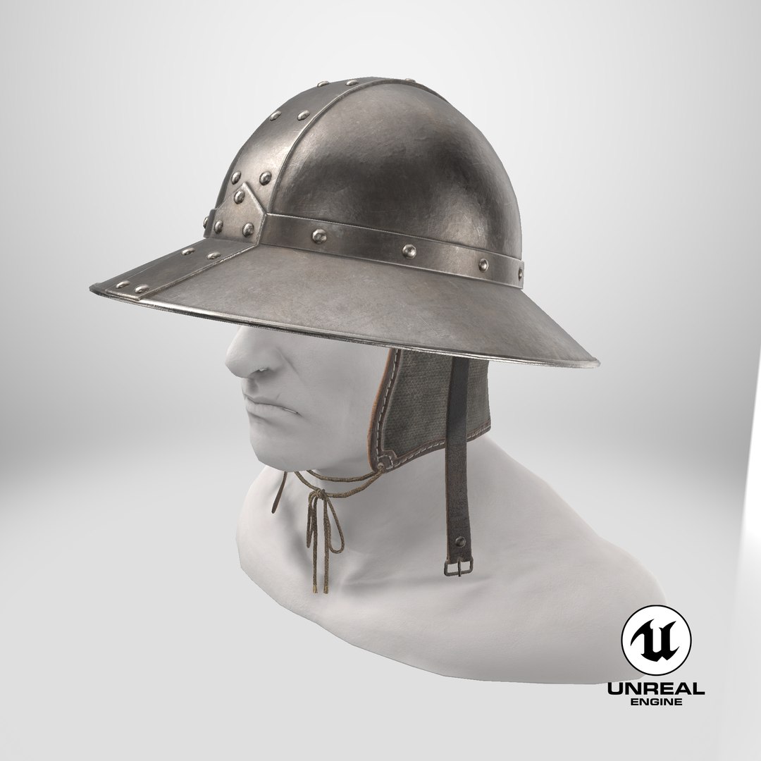 3d model kettle hat medieval helmets https://p.turbosquid.com/ts-thumb/OZ/cCxrWh/h6/stemcell_unreal_render/png/1739986752/1920x1080/fit_q87/5ec257f599e2ab151ae75ab78eb5e844302fa02f/stemcell_unreal_render.jpg