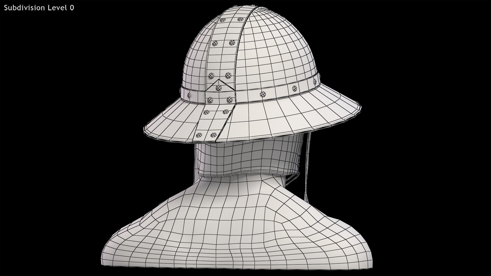 3d Model Kettle Hat Medieval Helmets 2178