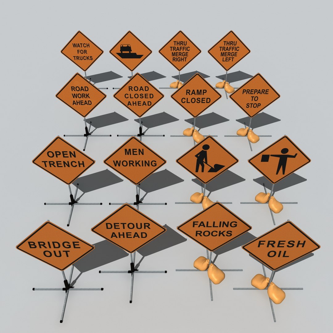 3d Road Sign
