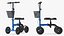Scooter de joelho dirigível azul