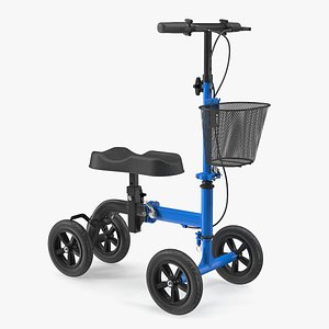 Blue Steerable Knee Scooter