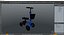 Scooter de joelho dirigível azul