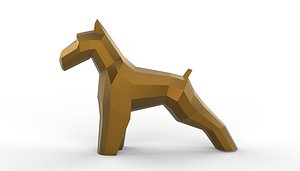 3D model low poly dog Low-poly 3D model