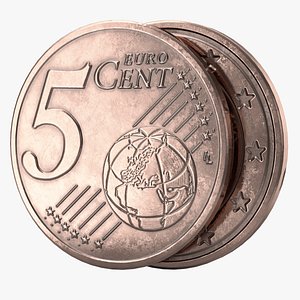 Five Euro Cent Lowpoly PBR