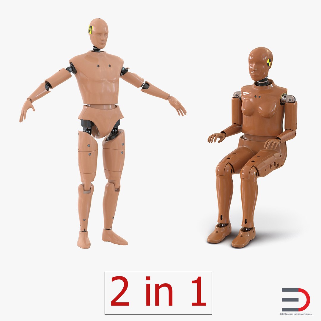Crash Test Dummies Collection 3D model preview