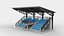 3D-Modell einer Stadiontribüne