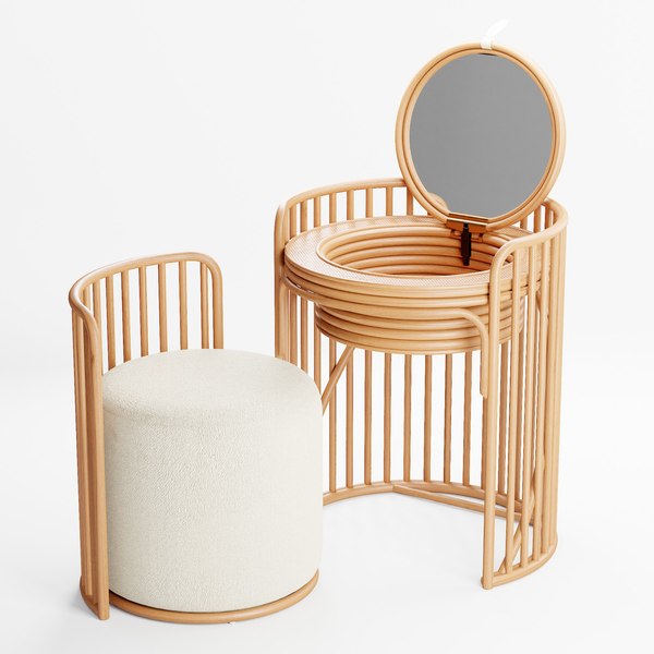 elise vanity stool set