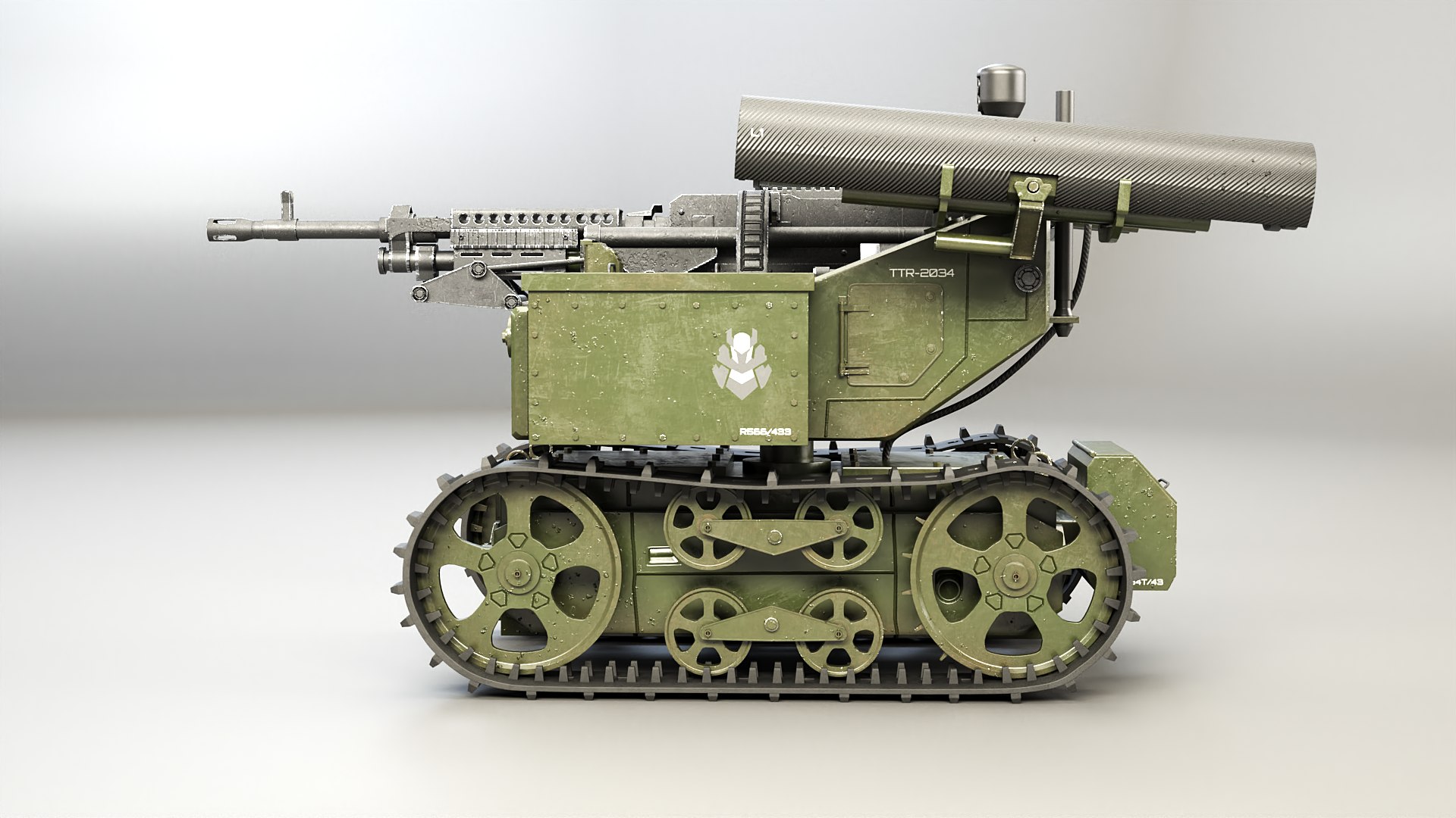 Military Tracked Robot V2 Military Green 3D model https://p.turbosquid.com/ts-thumb/OZ/rG6PLM/1W/tmrv2_green0001/png/1738352812/1920x1080/fit_q87/b6909a91857ddd1a90c979f98fa2fb93e280d88d/tmrv2_green0001.jpg