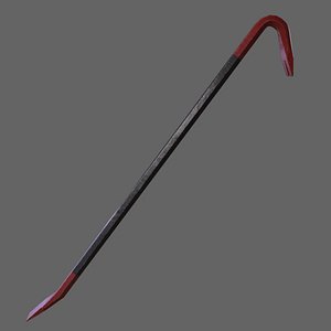 3D PBR Crowbar V3BlackRed model