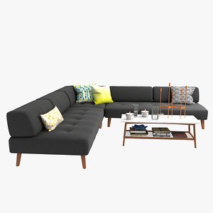 sofa kate spade saturday 3d model