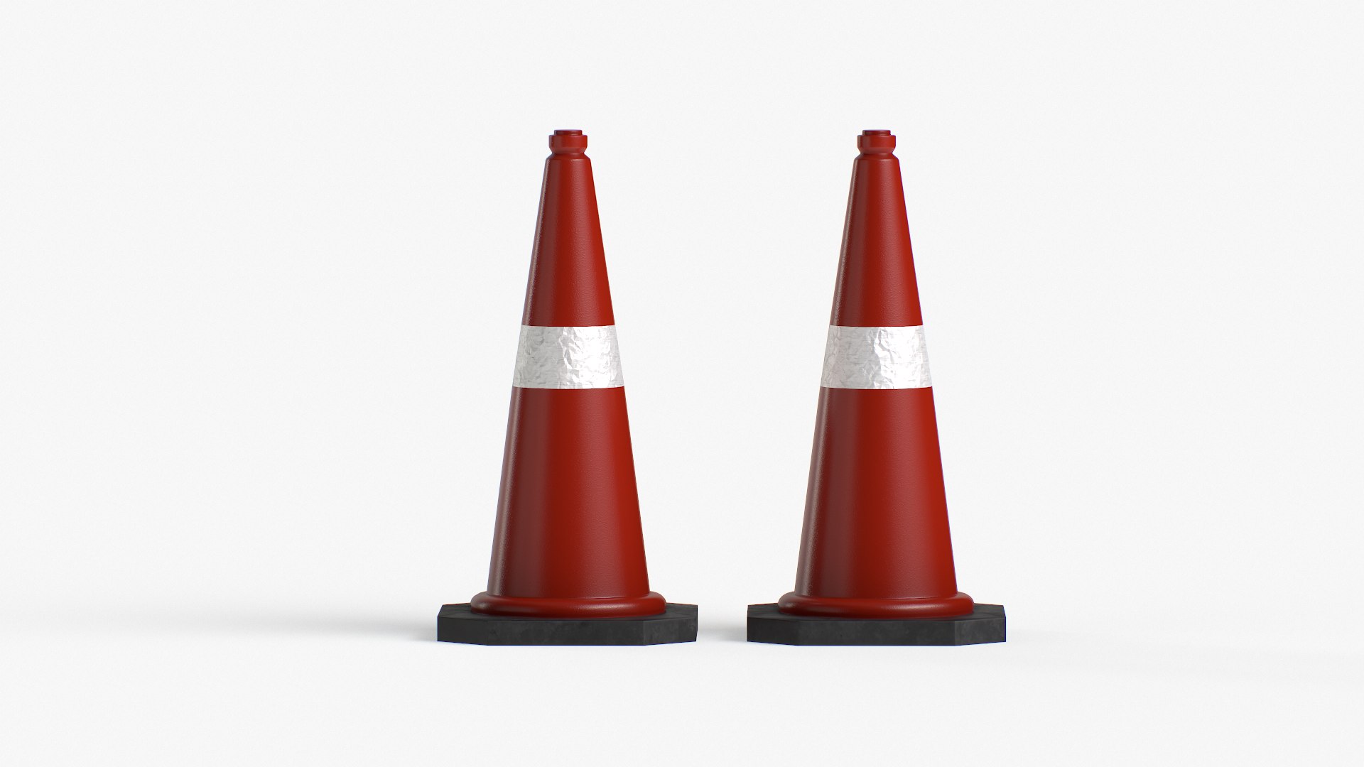 Traffic safety cones in red 3D model - TurboSquid 1850127