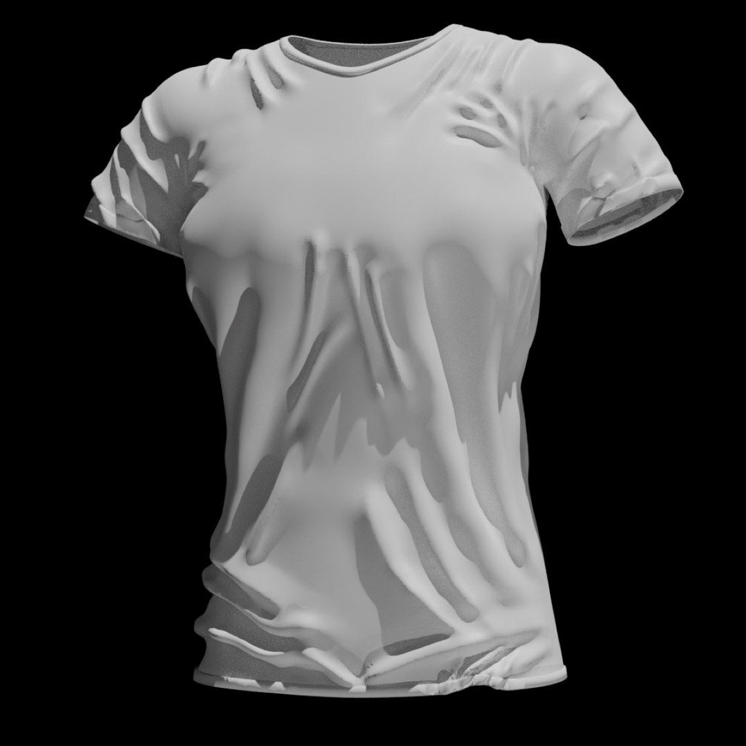 Female T-shirt 3D - TurboSquid 1844878