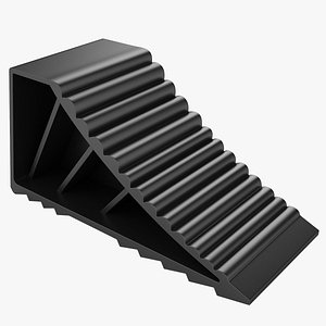 3D Plastic Rubber Trailer Wheel Chock 04