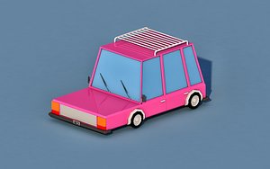 3D cartoon car model