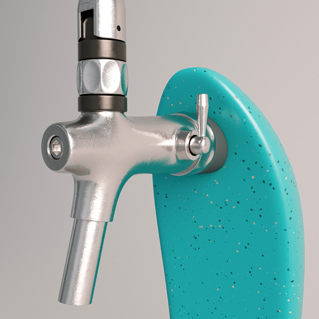 Curvy Beer Tap 3D - TurboSquid 2072232