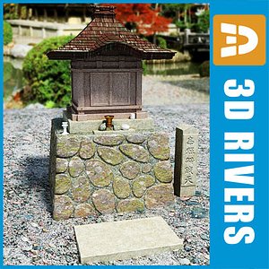 japanese temple japan 3d model