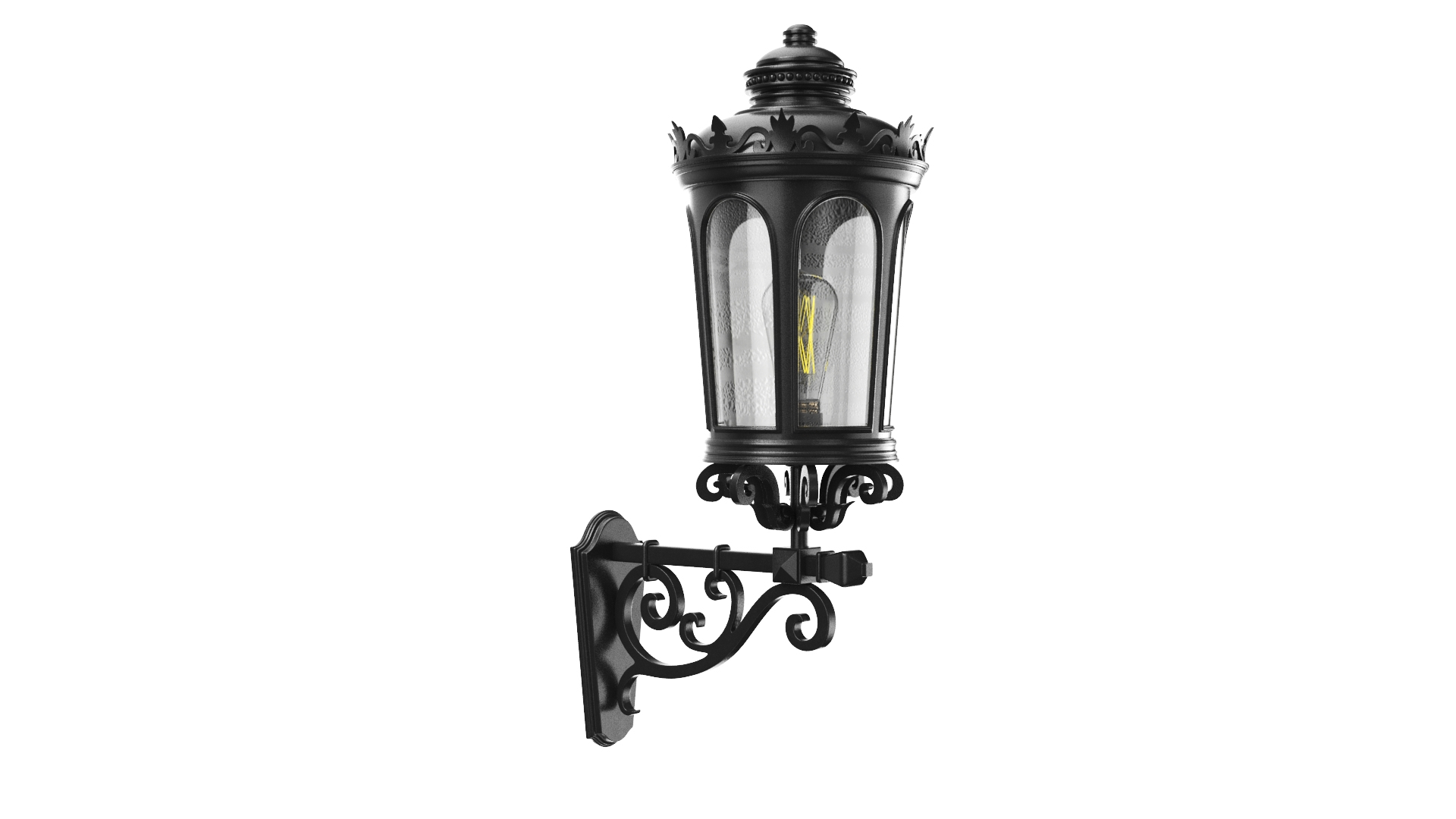 Detailed Wall Street Light Black 3D TurboSquid 2188613