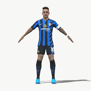 3D Rigged Lautaro Martinez Inter Milan 2025 model