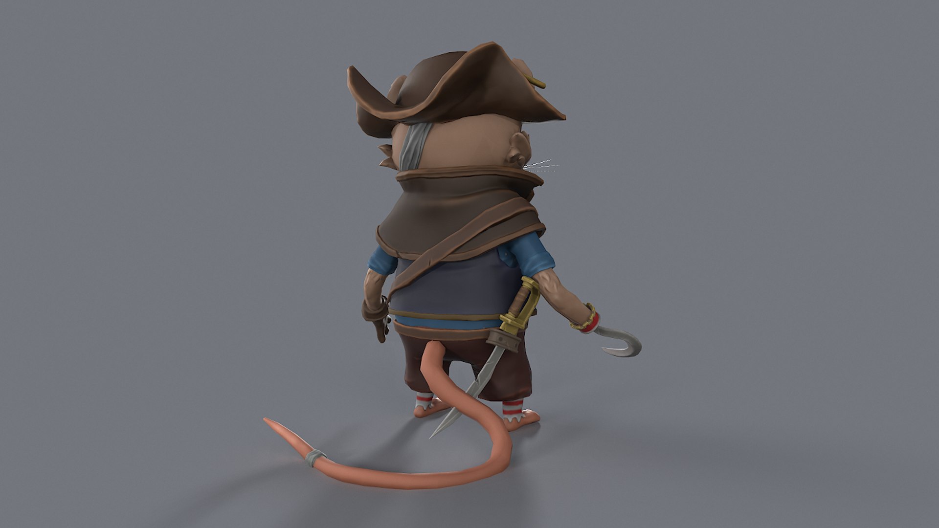 3D Mouse Pirate - TurboSquid 1673849
