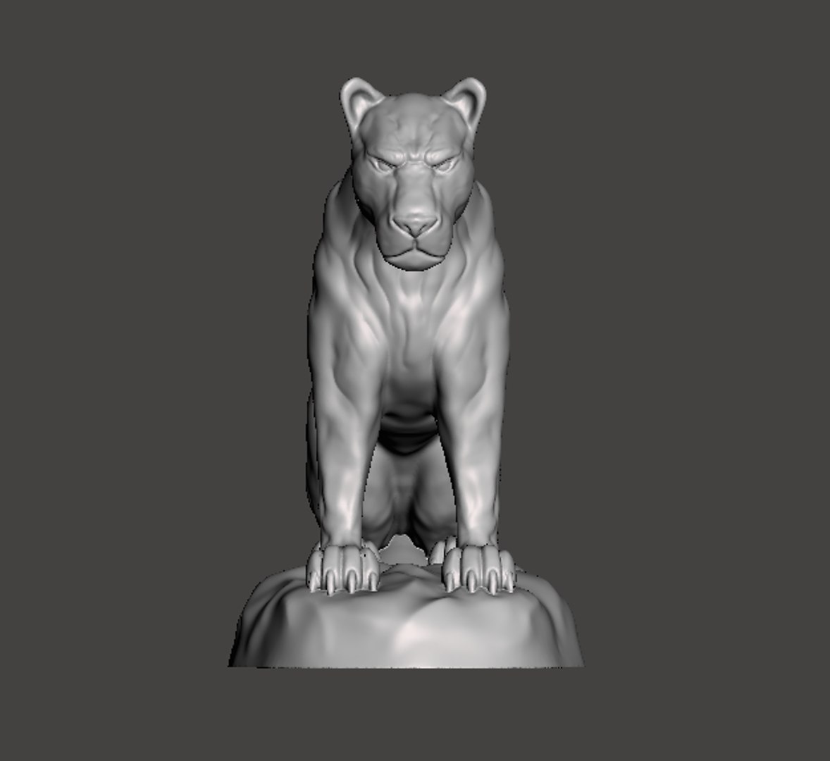 3D Big Cat Statue - TurboSquid 1482030