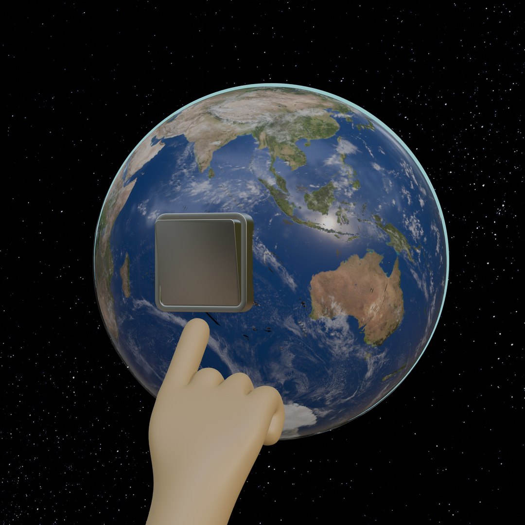 Earth Hour Power Switch Button 3D Model - TurboSquid 2342626