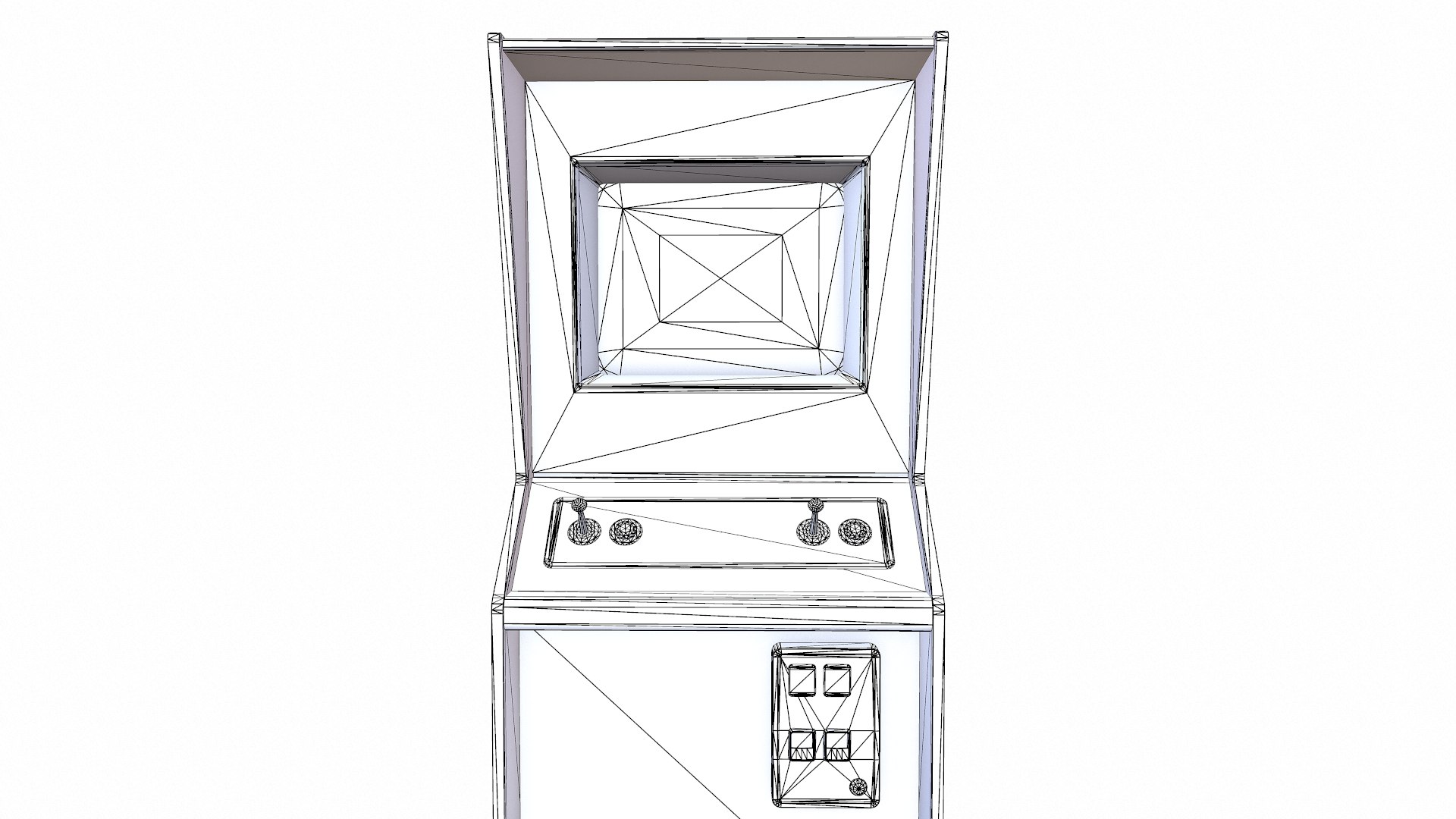 3D Old Vintage Arcade Machine Low-poly PBR Model - TurboSquid 2389297