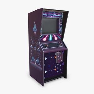 3D Old Vintage Arcade Machine Low-poly PBR model