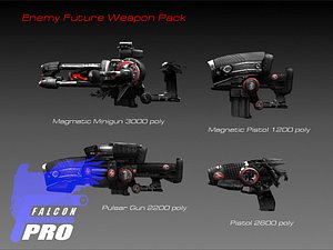 enemy future weapon pack 3d model