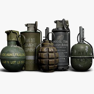 F1, RGD5, M7209, M18, M67 Grenade Pack