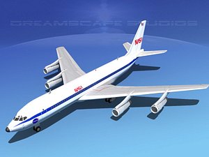 3d 707-320 airlines boeing 707 model