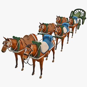 gribeauval caisson horses 3d max
