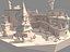 Cartoon Low Poly Winter Island 3d Asset