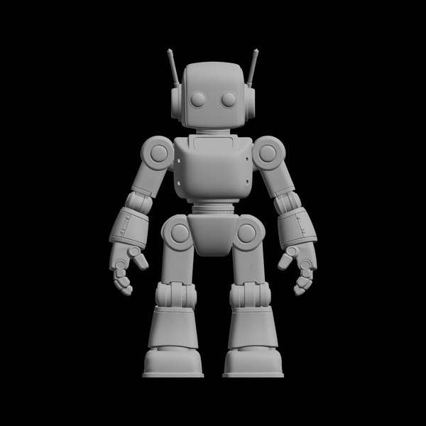 modèle 3D de Modèle d'impression 3D de figurine de robot - TurboSquid ...