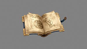 3D The Book of Magic Low-poly model