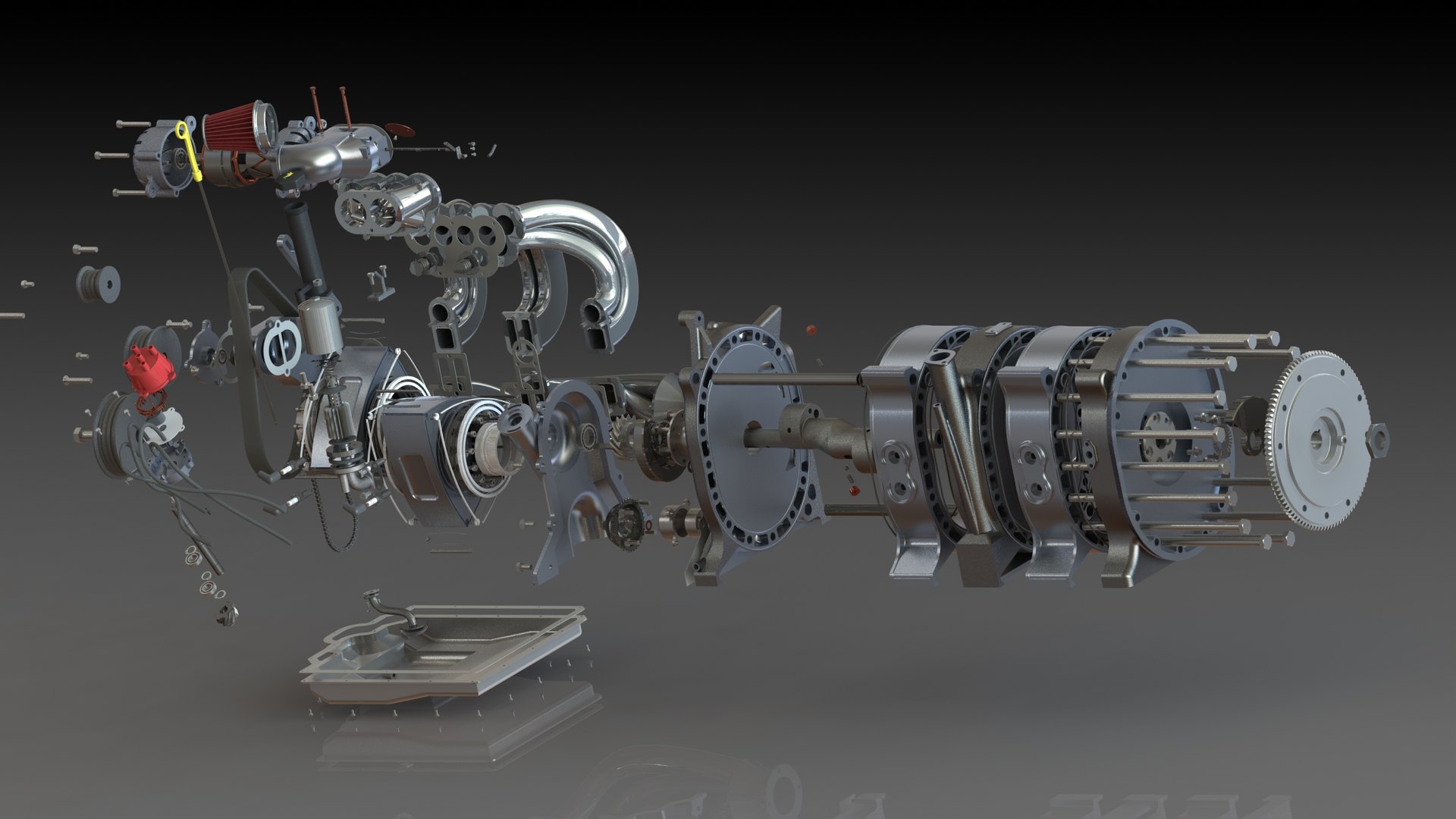 Engine Rotary Wankel Model - TurboSquid 1609534