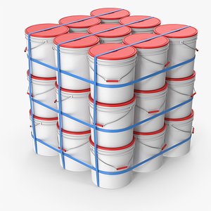 Stack Of Plastic Paint Buckets