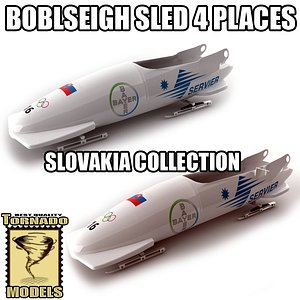 3d model bobsleigh sled - slovakia