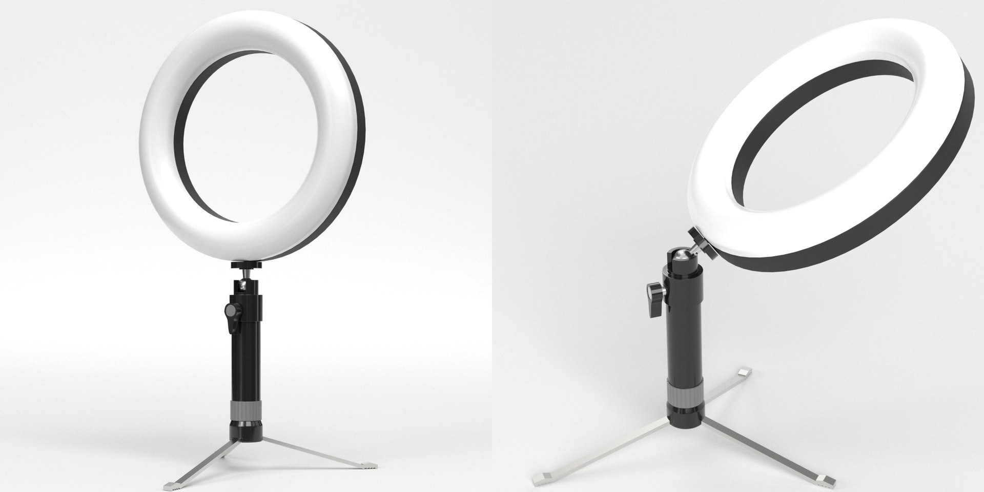 Desktop light ring stand set 3D model TurboSquid 2000195