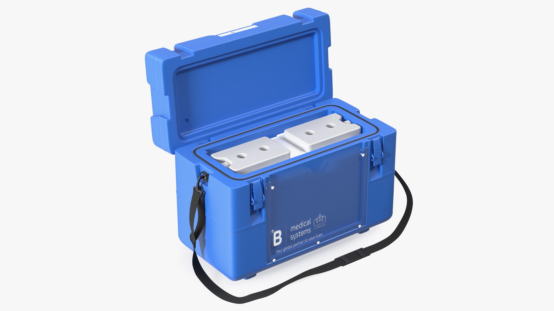 Open Vaccine Transport Box Blue 3D model preview