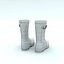 3D yellow boots buckles